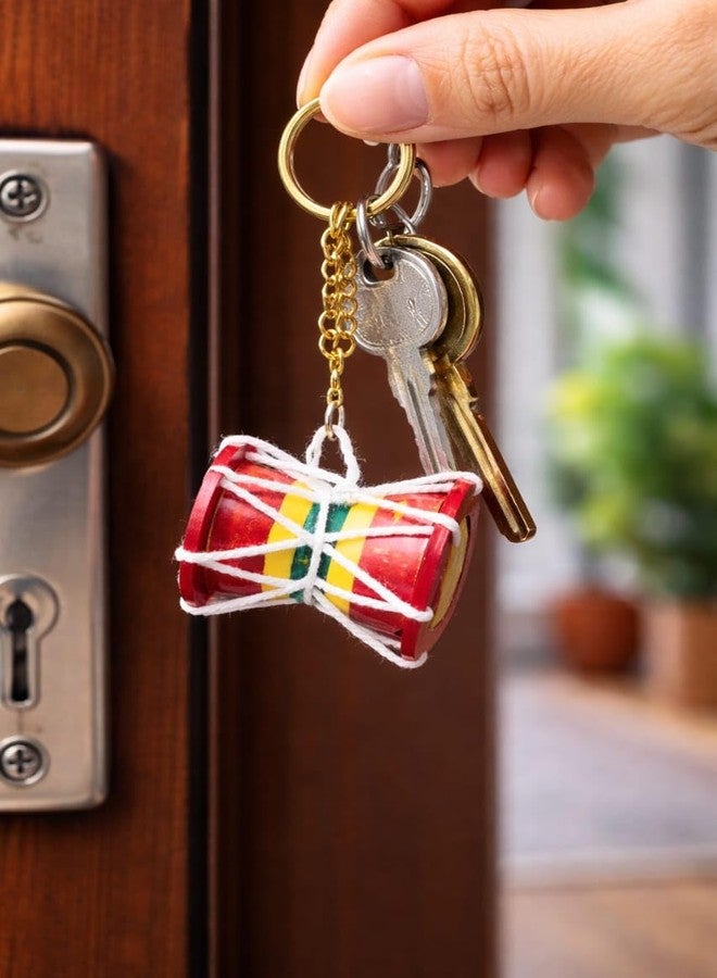 Adhvik Mahadev Shiv Ji Damru Key Chain, Plastic Damaru Keychain for Bike, Car Key Ring for Men Women, Trendy Key Chain for Boys and Girls - Image 5