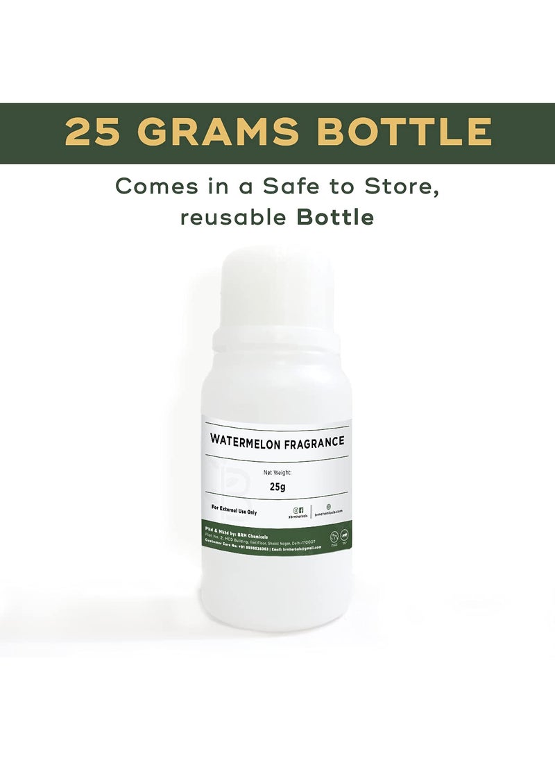 BRM HERBALS BRM Herbals Watermelon Fragrance Oil 25 Grams For Soap Making Candle Making Shampoo Cosmetics Lotions Creams Face Wash Diy Personal Care For Face Hair Skin Body Oil Soluble  - Image 2