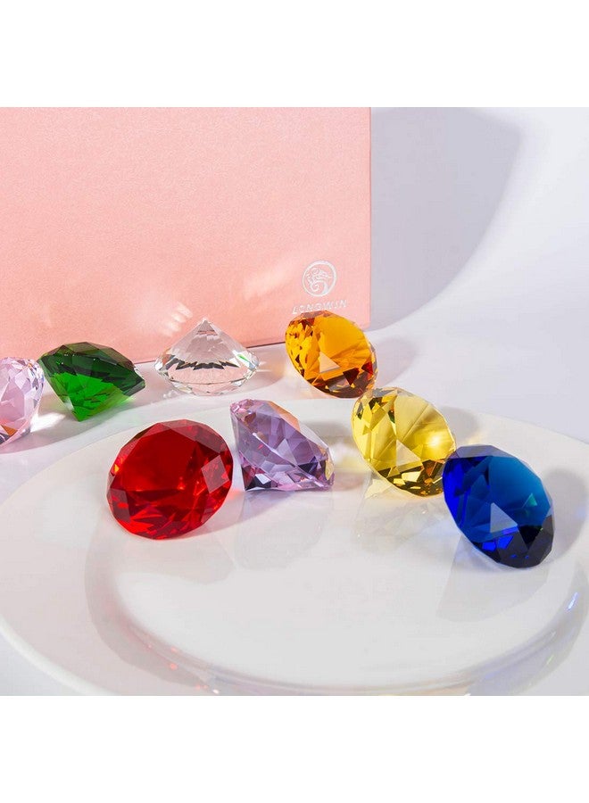 LONGWIN 30Mm (1.2 Inch) Crystal Diamond Paperweight Pirate Gems Birthstone Table Decorations Christmas Centerpiece Gift Idea Multicolor Gift Packing - Image 4