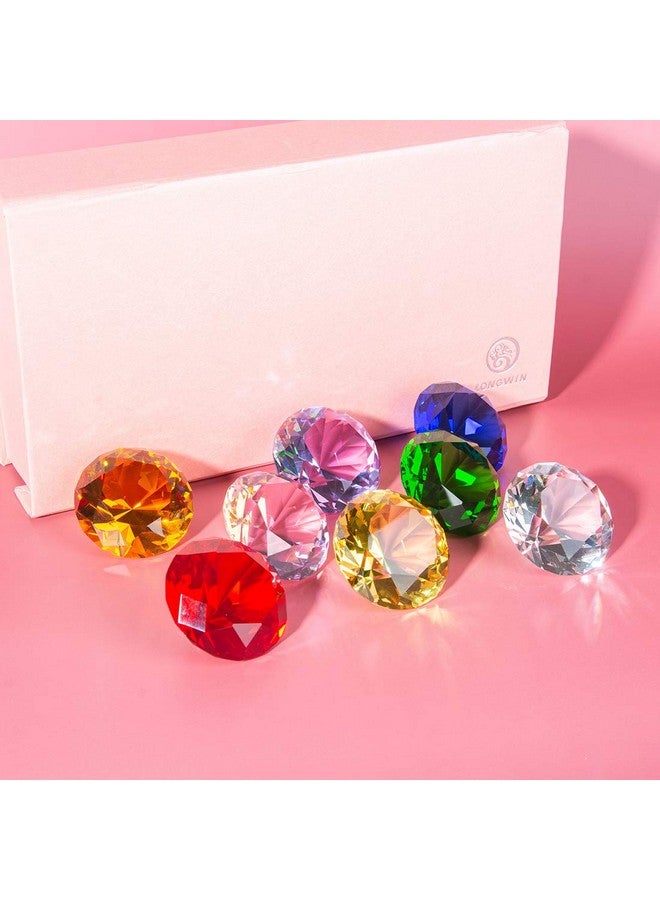 LONGWIN 30Mm (1.2 Inch) Crystal Diamond Paperweight Pirate Gems Birthstone Table Decorations Christmas Centerpiece Gift Idea Multicolor Gift Packing - Image 3