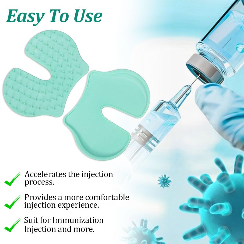 Dexspoeny 4Pcs Shot Pain Reducer Set,Shot Helper Pain Blocker Device,Reusable Shot Pain Blocker Device, Lightweight Immunization Shot Blocker for Kids and Adults(Light Green) - Image 5