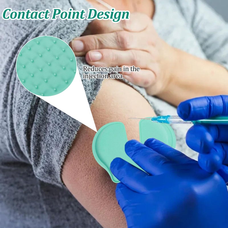 Dexspoeny 4Pcs Shot Pain Reducer Set,Shot Helper Pain Blocker Device,Reusable Shot Pain Blocker Device, Lightweight Immunization Shot Blocker for Kids and Adults(Light Green) - Image 3