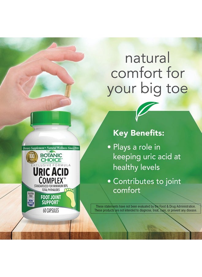 Botanic Choice - Botanic Choice Uric Acid Complex Foot Joint Support Supplement - Help Sooth Discomfort with Celery Seed and Bromelain - 2 Pack - Image 1