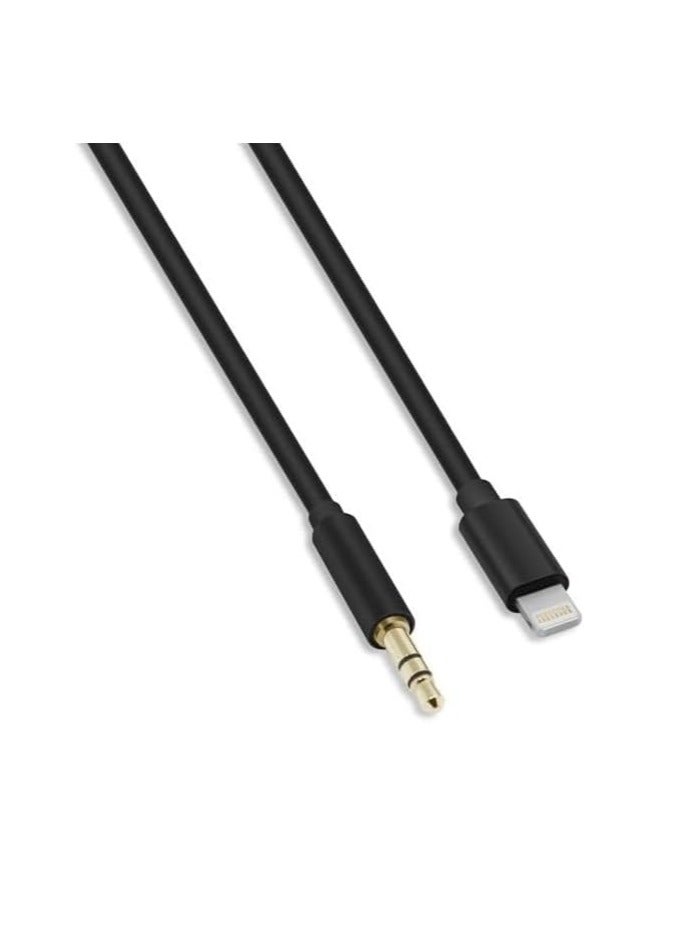 JH-023 8 Pin to 3.5mm AUX Audio Cable, Works with High Quality with Car Stereo, Earphones, Audio Speakers  - Image 1