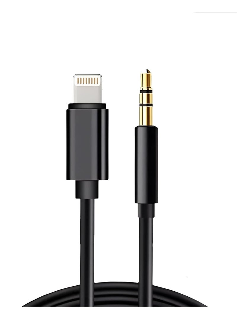 JH-023 8 Pin to 3.5mm AUX Audio Cable, Works with High Quality with Car Stereo, Earphones, Audio Speakers  - Image 4