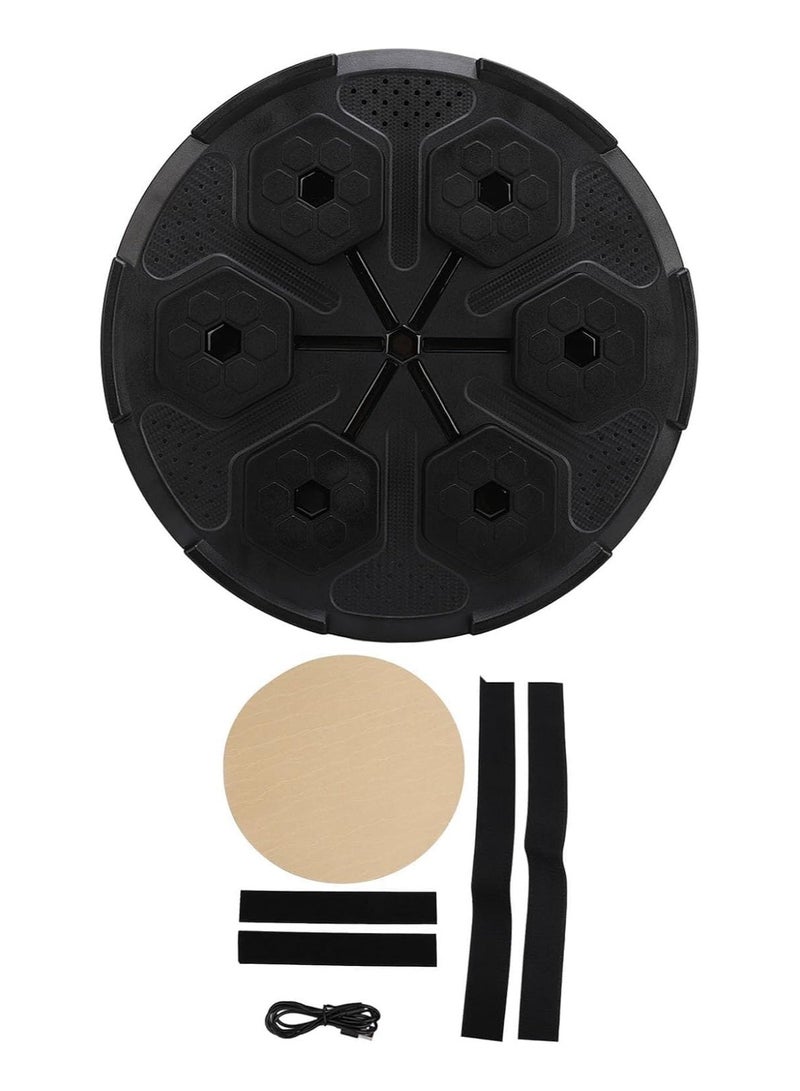 الة وجهاز تدريب الملاكمه الذكي مزودة بموسيقى ذكية تثبت على الحائط مزودة باضاءة LED قابلة لاعادة الشحن وتفاعل اليد والعين وسرعة الاطفال والبالغين والتمارين المنزلية وتخفيف التوتر - Image 5