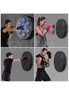 Generic Smart Boxing Training Machine with Smart Music Wall Mounted LED Light Rechargeable Hand Eye Interaction Speed ​​Kids Adults Home Exercise Stress Relief  - Image 5