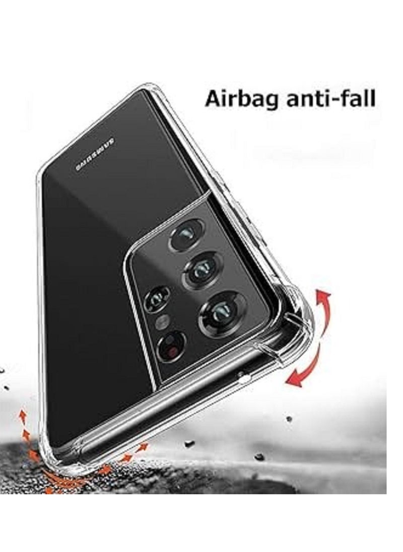 Generic For Samsung Galaxy s21 ultra Silicone Case Transparent TPU Gorilla Anti-shock Protector Camera Shockproof Corners - Clear  - Image 2