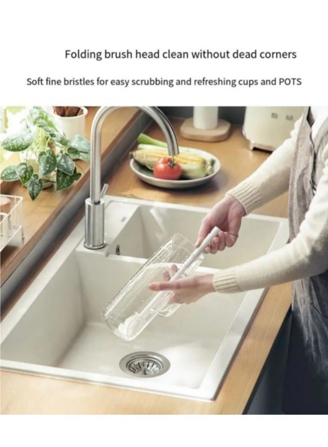 Household Extended Cup Brush Bottle Brush Kettle Water Cup Bottle Cleaning Brush  - Image 4