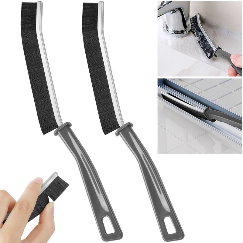 Vruta 2 PCS Plastic Gap Cleaning Brush, Bathroom Gap Cleaning Brush, Clean The Dead Corners of Kitchen Tiles, Multifunctional Window Slots, Multi-Purpose Door Window Track Deep (2) - Image 1