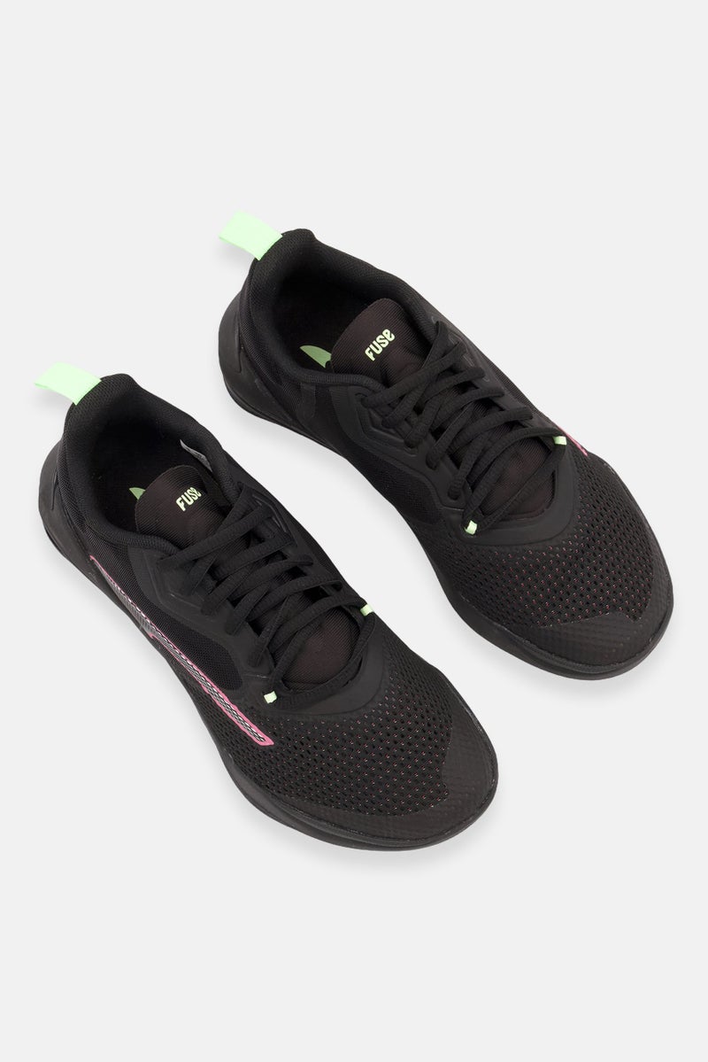 PUMA أحذية جري نسائية مزودة بأربطة، سوداء - Image 3