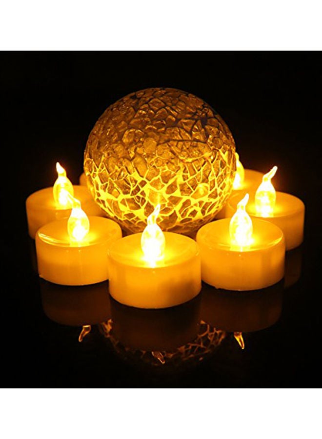 نيبمينينت طقم شموع LED تيلايت يعمل بالبطاريات مع ريموت منترول مكون من 24 قطعة أصفر - Image 2