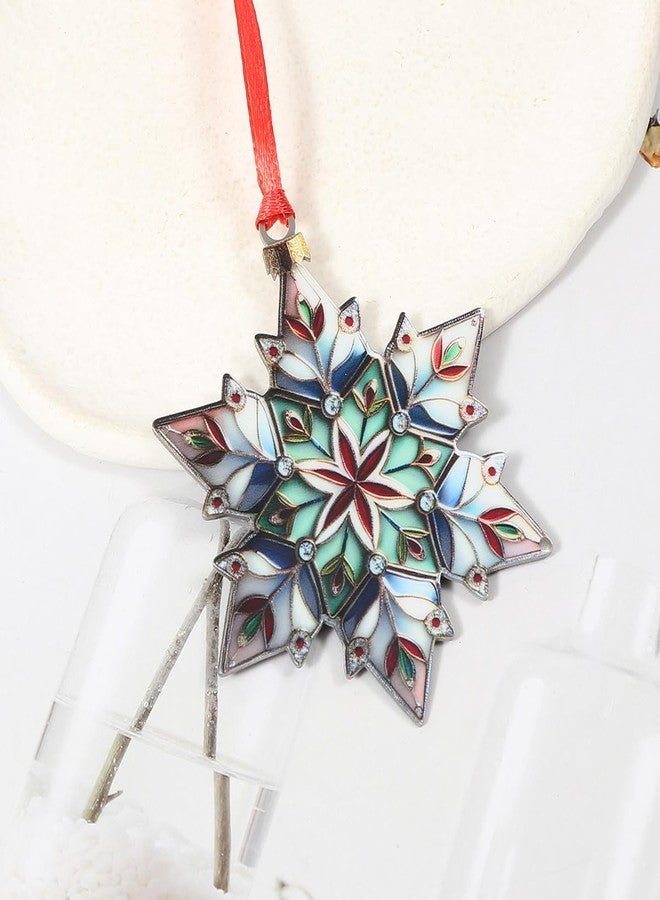 SENFAI Christmas Ornament 2024 for Christmas Tree Decorations Cardinal Christmas Tree Ornament Bag Charms (Snowflakes-1) - Image 3