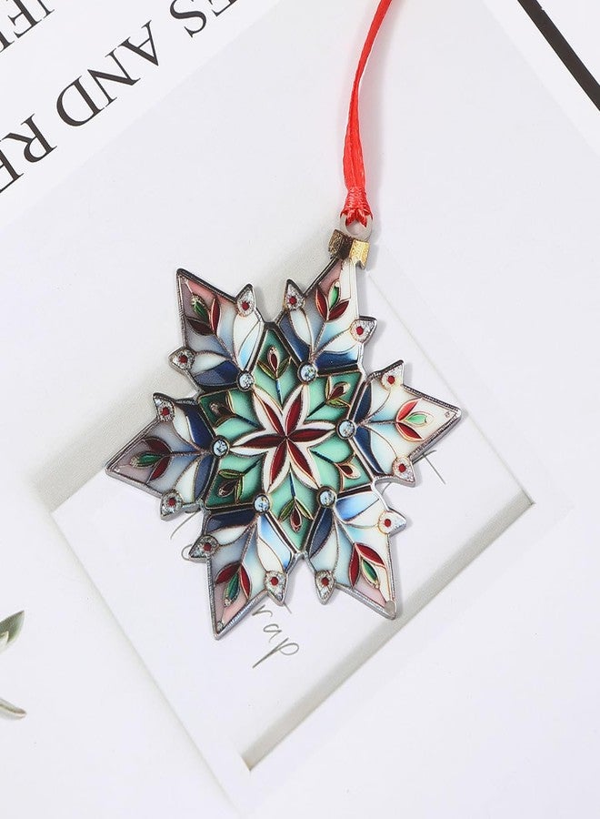 SENFAI Christmas Ornament 2024 for Christmas Tree Decorations Cardinal Christmas Tree Ornament Bag Charms (Snowflakes-1) - Image 4