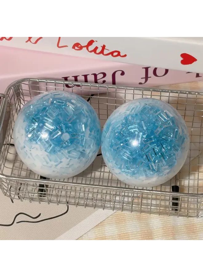 Blue Glacial Hand Exercise Ball Soft TPR Sensory Toy For Stress Relief And Focus - Image 4