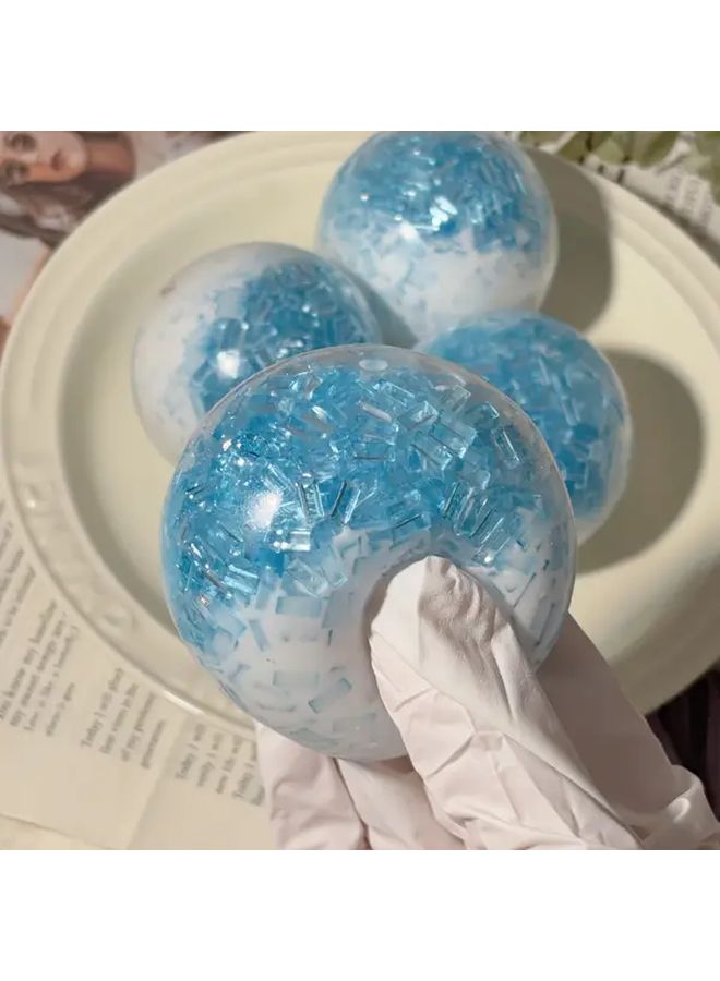 Blue Glacial Hand Exercise Ball Soft TPR Sensory Toy For Stress Relief And Focus - Image 5