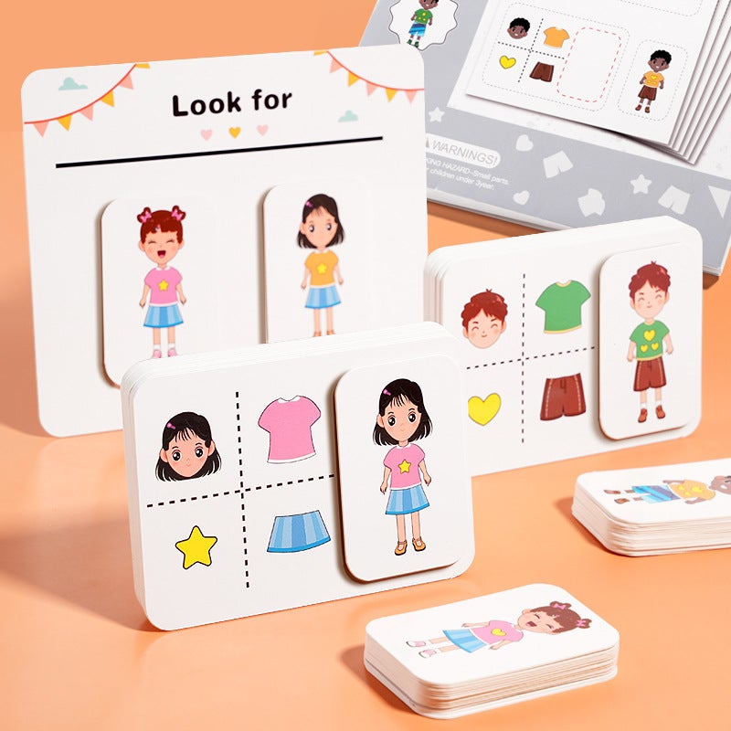 Boys And Girls Children Find A Pair Of Reverse Thinking Cognition Matching Quiet Paste Book Puzzle Toy - Image 2