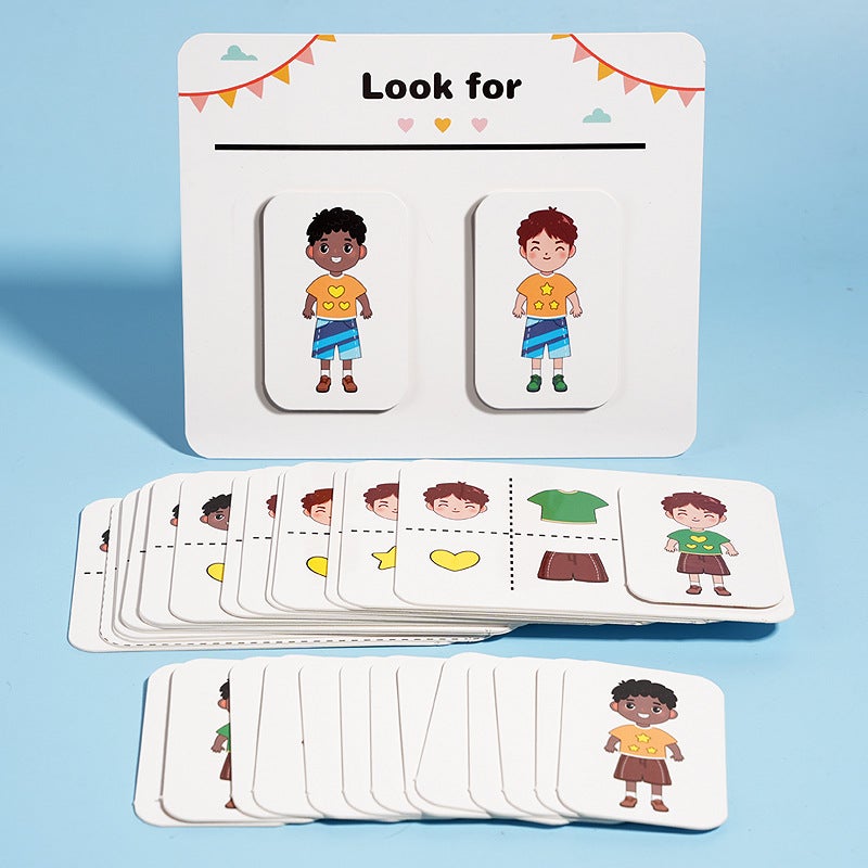 Boys And Girls Children Find A Pair Of Reverse Thinking Cognition Matching Quiet Paste Book Puzzle Toy - Image 3