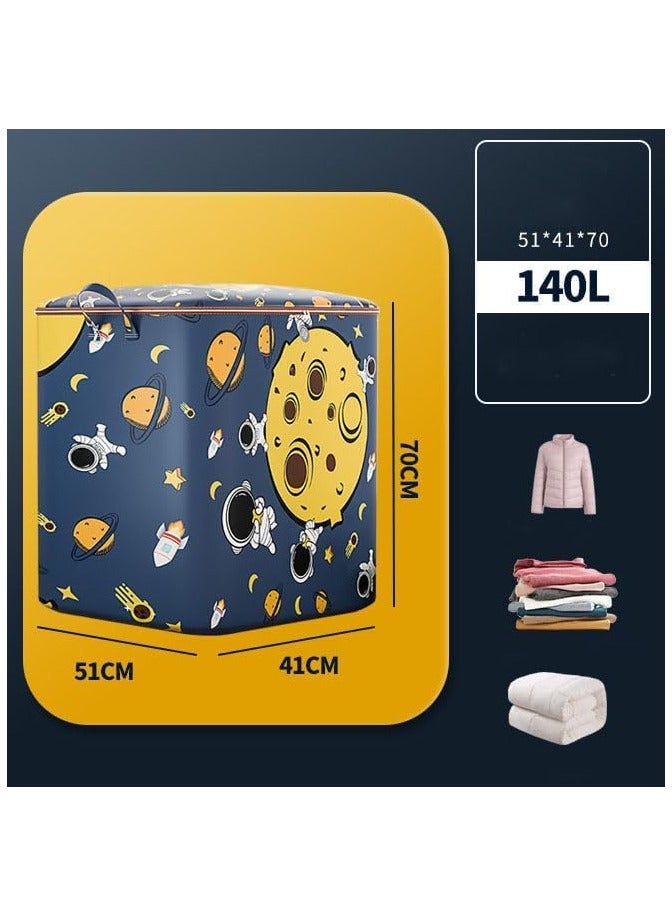 AUTOYSUR 140L Large Storage Bags Clothes Storage Bins Foldable Closet Organizers Storage Containers with Zippers and Handles for Clothing Blanket Comforters Bed Sheets Pillows Toys (Astronaut 140L)  - Image 3