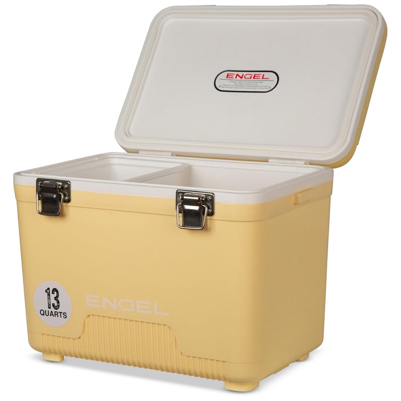 ENGEL UC13 13qt Leak-Proof, Air Tight, Drybox Cooler and Small Hard Shell Lunchbox for Men and Women in Fighting Lady Yellow - Image 1