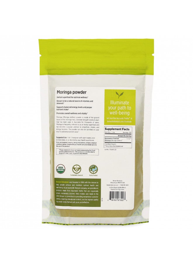 Banyan Botanicals Banyan Botanicals Moringa Leaf Powder - USDA Certified Organic - Moringa Oleifera - Sun Dried - Raw Herbal Superfood - Natural Energy Boost for Optimal Wellness *  - Image 2