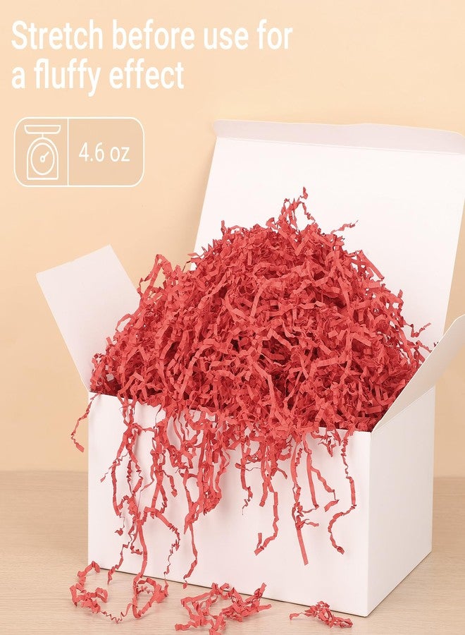 EUSOAR 4.5oz Shredded Paper Filler, Red Gift Bag Box Basket Filler Paper Shred, Packaging Shipping Confetti Stuffing Gift Baskets Box Filling for Birthday Weddings Anniversaries Party Wrapping - Image 2