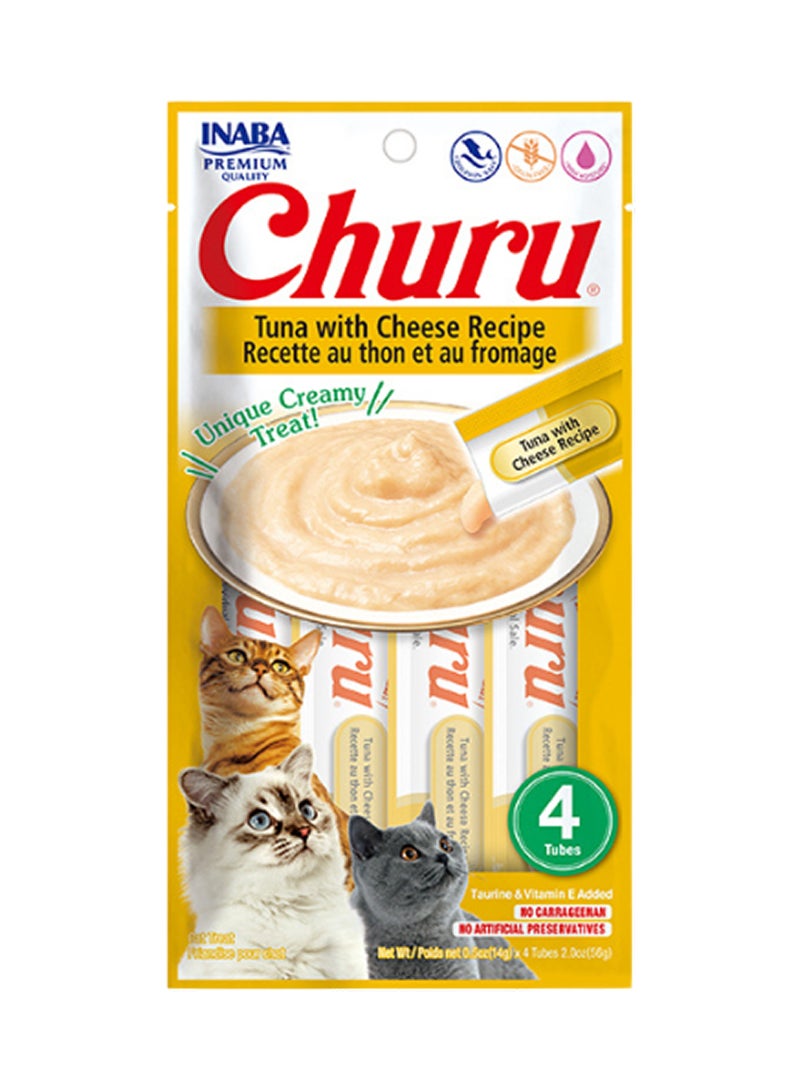INABA علاج القطط تشورو تونة مع وصفة جبن - Image 1