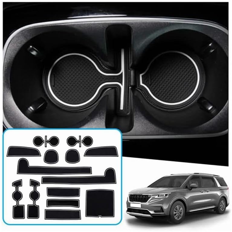 RUIYA 2025 Carnival Door Slot Mats for Kia Carnival - 17 PCS Anti-Slip Interior Mats - Image 1