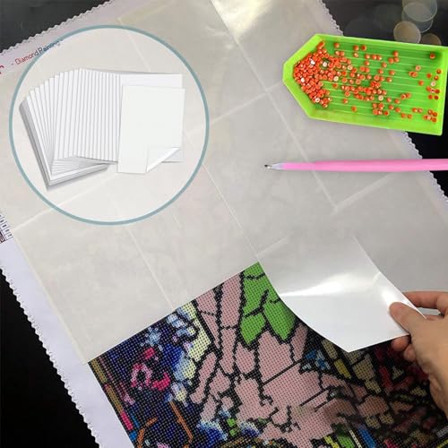 Mecefeno Diamond Painting Release Paper, Double-Sided Non-Stick Release Paper for Diamond Art 15x10cm Diamond Painting Cover Replacement for 5D Diamond Painting Accessories and Tools - 200 Pieces - Image 5