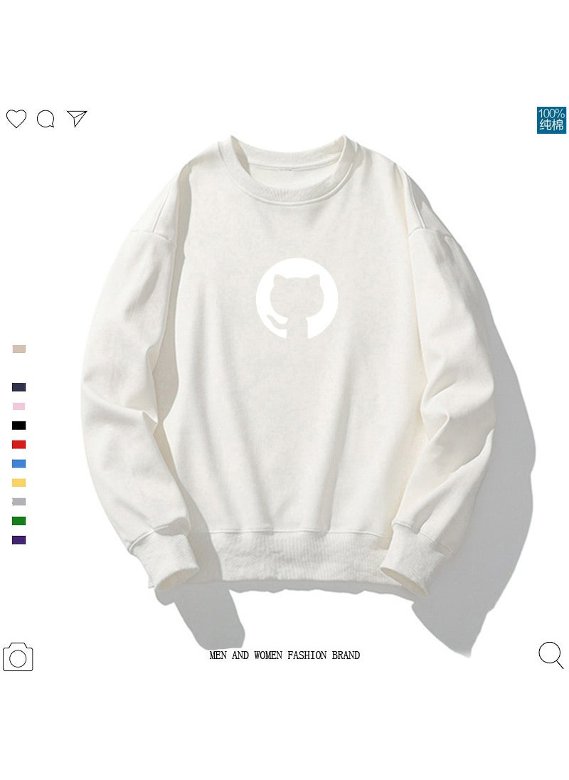 GitHub Octocat Geek Code Print Unisex Sweatshirt red