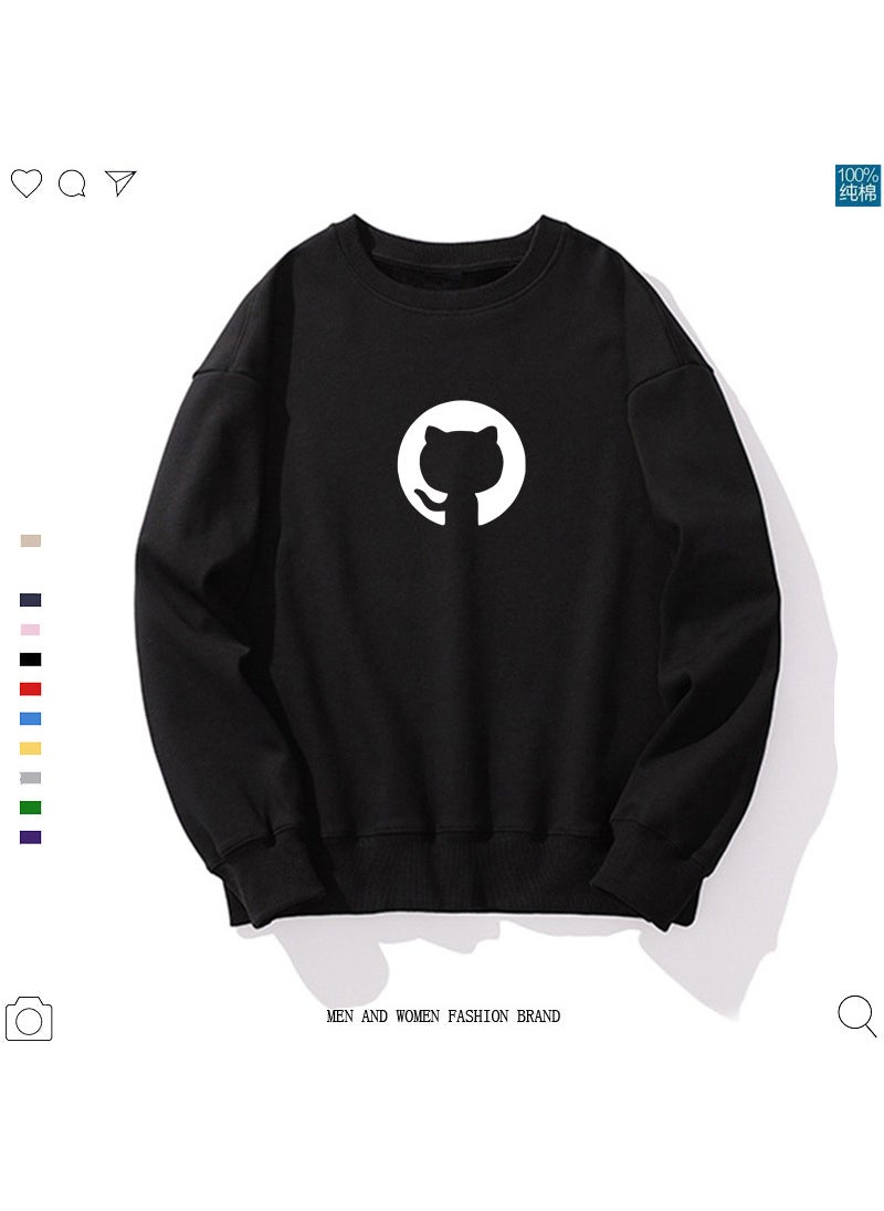 GitHub Octocat Geek Code Print Unisex Sweatshirt red