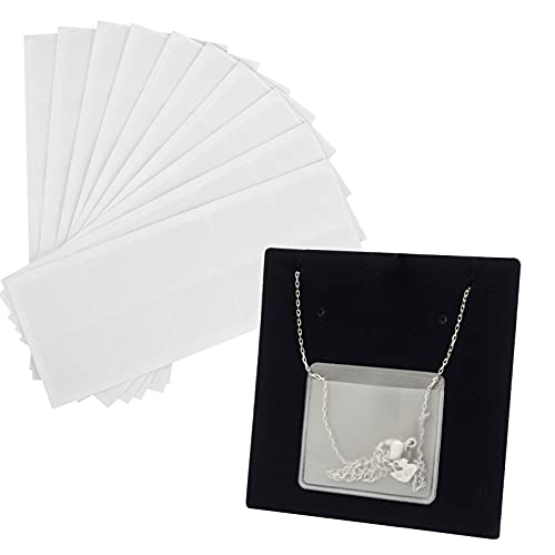 Temlum Necklace Chain Adhesive Pouch for Necklace Display Cards, Self-Adhesive Necklace Chain Pockets Clear Jewelry Bags Necklace Chain Pouch to Hold Loose Chain Jewelry Supplies (100 pcs) - Image 1