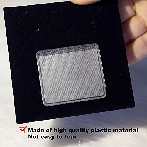 Temlum Necklace Chain Adhesive Pouch for Necklace Display Cards, Self-Adhesive Necklace Chain Pockets Clear Jewelry Bags Necklace Chain Pouch to Hold Loose Chain Jewelry Supplies (100 pcs) - Image 4