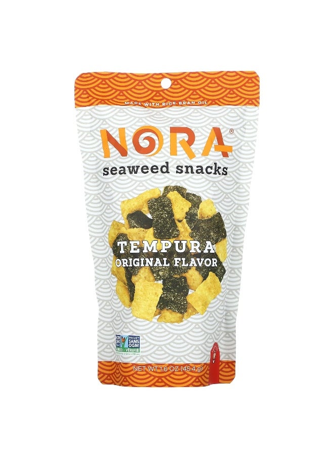 Nora Snacks Nora Snacks, Seaweed Snacks, Tempura Original, 1.6 oz (45.4 g)  - Image 1