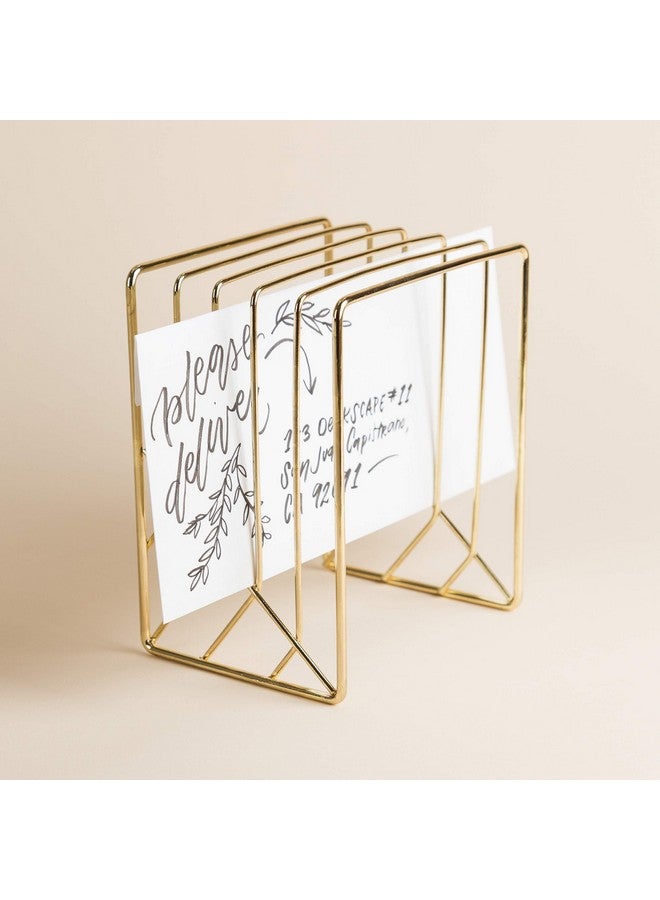 U Brands Metal Letter Sorter Desktop Accessory Vena Collection Gold - Image 3