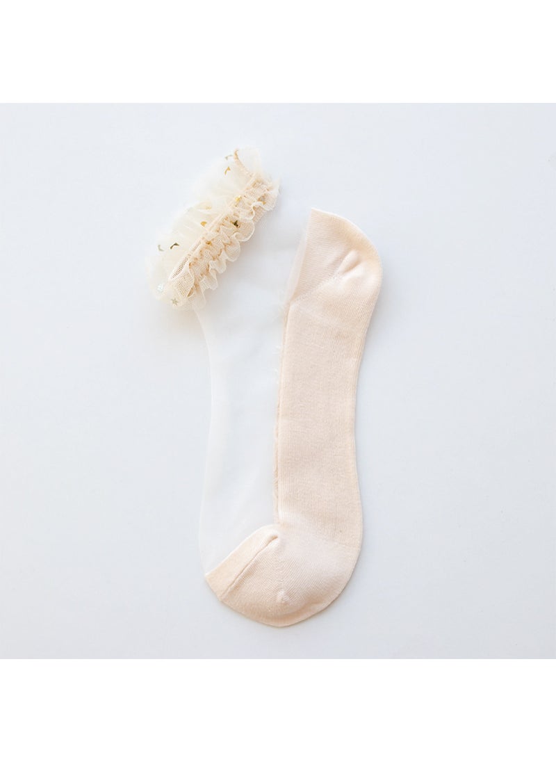 Generic - Transparent Lace Socks Crystal Mesh Japanese Style Milk White - Image 1