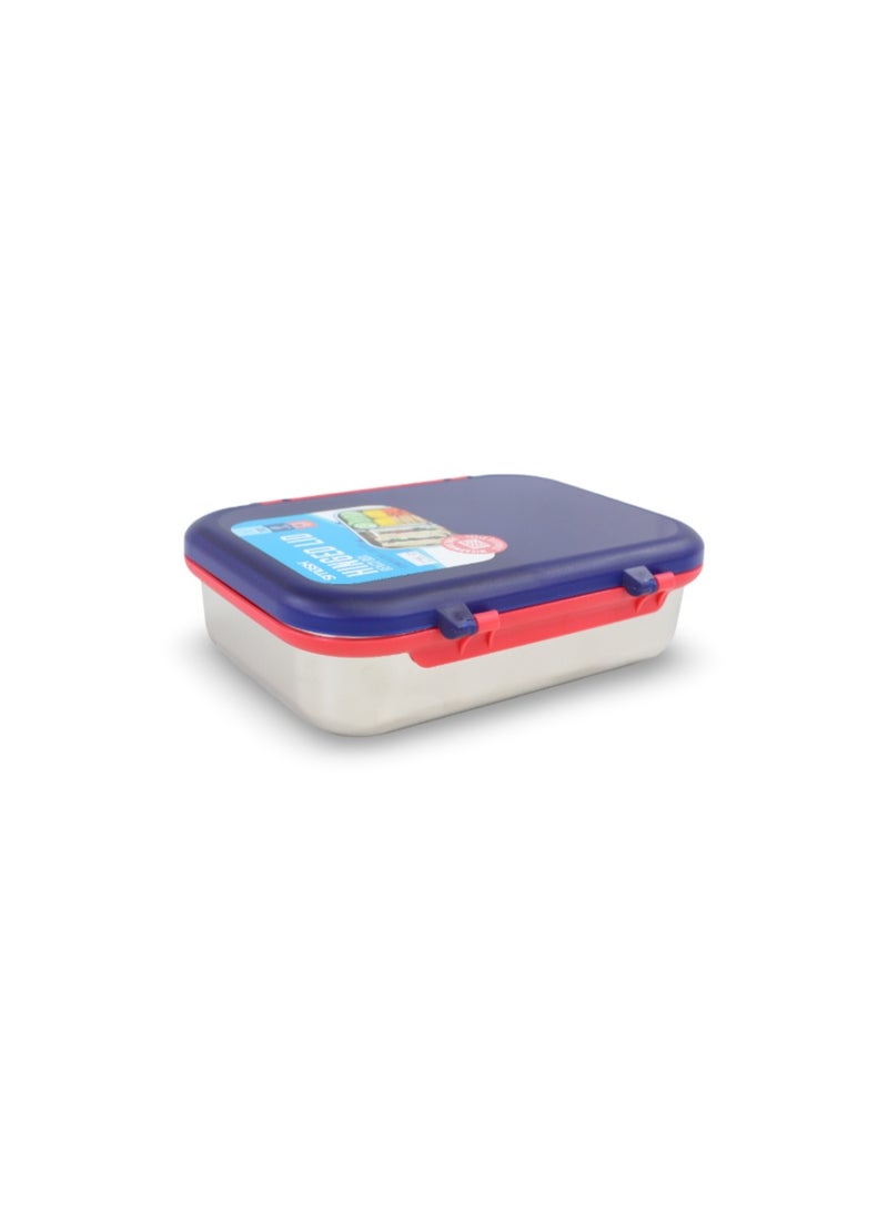 Smash Stainless Steel Hinged Bento Lunch Box 1.8L – Blue - Image 3