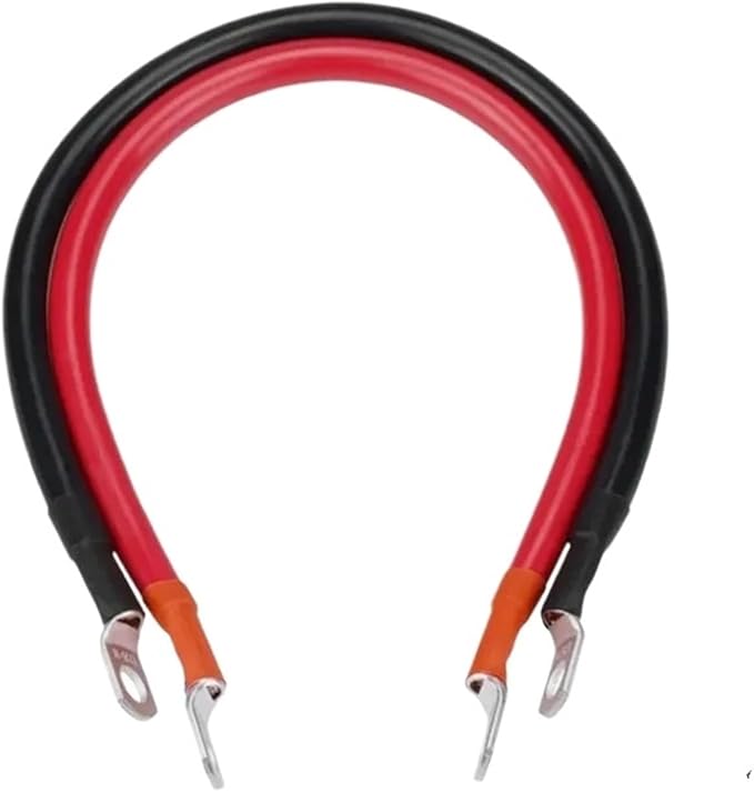 كابل بطارية PVC مع وصلة نحاسية 16 مم² 5/6 AWG 50 سم 100 سم لكابل لوحة بطارية العاكس الكهربائي سلك نحاسي (أسود، 80 سم مع وصلة 8 مم) أسود 50 سم مع وصلة 8 مم 16 مم² - Image 2