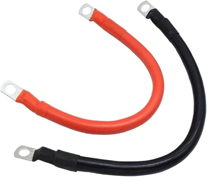 كابل بطارية PVC مع وصلة نحاسية 16 مم² 5/6 AWG 50 سم 100 سم لكابل لوحة بطارية العاكس الكهربائي سلك نحاسي (أسود، 80 سم مع وصلة 8 مم) أسود 50 سم مع وصلة 8 مم 16 مم² - Image 4