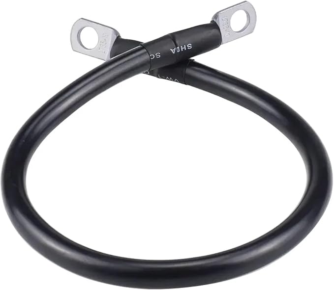 كابل بطارية PVC مع وصلة نحاسية 16 مم² 5/6 AWG 50 سم 100 سم لكابل لوحة بطارية العاكس الكهربائي سلك نحاسي (أسود، 80 سم مع وصلة 8 مم) أسود 50 سم مع وصلة 8 مم 16 مم² - Image 1