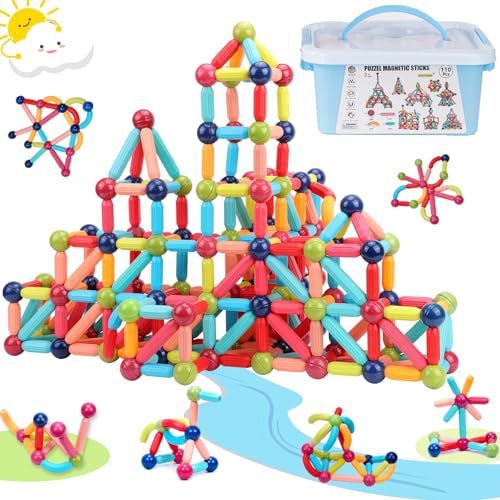 COUOMOXA Magnetic Building Blocks STEM for Kids Educational Magnetic Set for 69Years Old for Boys Girls  Construction Toys for Early Development Learning for Kids - Image 1