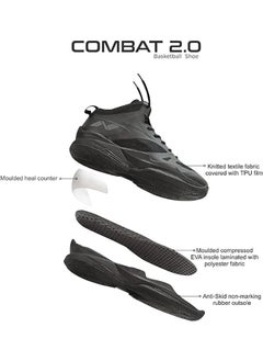 Nivia Combat 2.0 Basketball Shoes | Step Out & Play | Outer material:  Synthetic leather | Size: 9  - Image 3