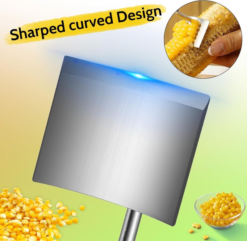 Thcbme Stainless Steel Corn Peeler & Stripper - Long Handle, 2 Pcs - Home & Outdoor Dining - Image 4