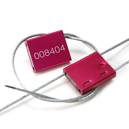 LeadSeals High Security Cable Seals Metal Container Seals Pull Tight Alumium Shipping Security Tags for Logisitics ISO 17712 Certificated (Pack of 100, Red) - Image 5
