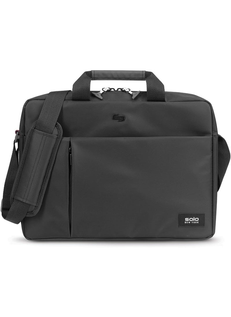 Solo Solo New York Lead Slim Briefcase Black Fits up to 156 Laptop  - Image 1