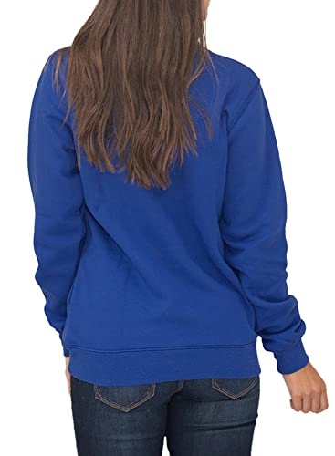 Samefar Plus Size Women's Fashion 2025 Quarter Zip Fleece Sweatshirts Pullover Loose Fit Long Sleeve Tunic Tops Work Blue 2XL - Image 3