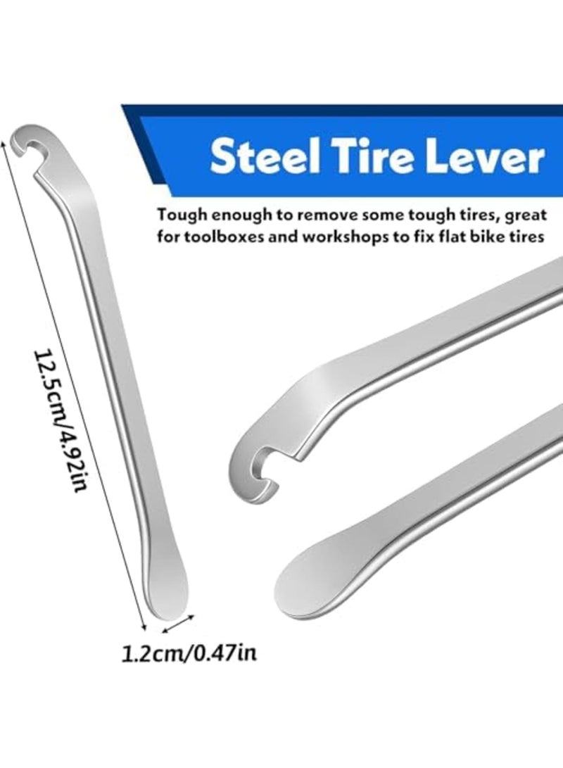 SYOSI مفتاح عزم العجلات العالمي، مجموعة مفاتيح العجلات للدراجات 5 قطع، مجموعة أدوات العجلات المحمولة لضبط توتر عجلة الدراجة، أداة صيانة احترافية للدراجات (فضي) - Image 4