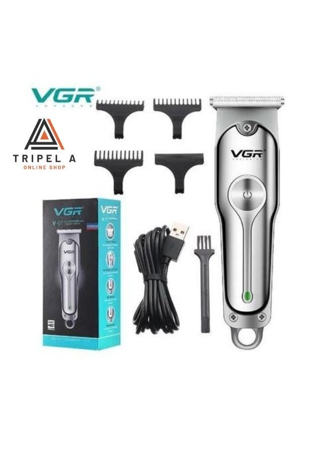 VGR V-071-Rechargeable  Hair Trimmer Silver - Image 1