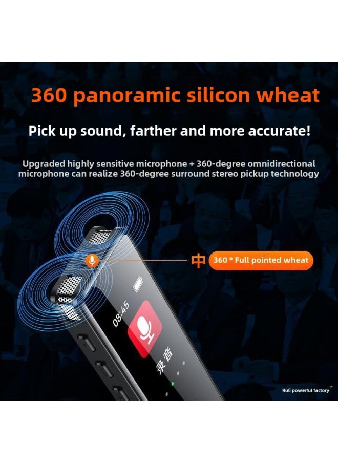 Intelligent Recording Pen Portable Lawyer Student Class Professional HD Noise Reduction Ultra-long Standby Large Capacity Machine-Body Color:A5 Metal Version [1536k Hd Version + Timing + Voice Control Recording]-Memory Capacity:4gb (can Save Recording For About 18 Hours)