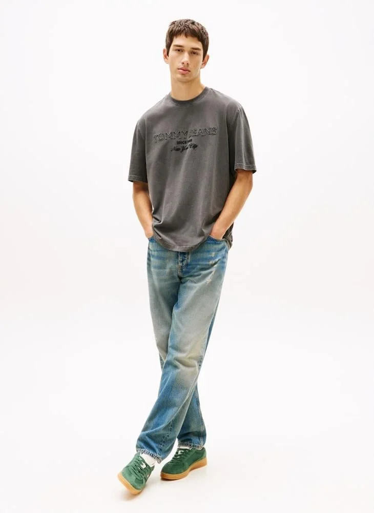 TOMMY JEANS  Classic Logo Crew Neck T-Shirt for Men | Best Price UAE